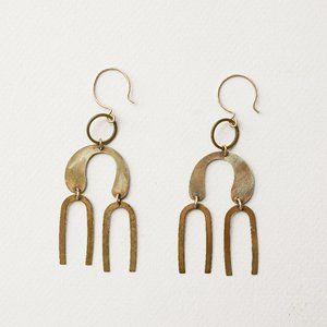 Larissa Loden Brass Dangle Earrings
